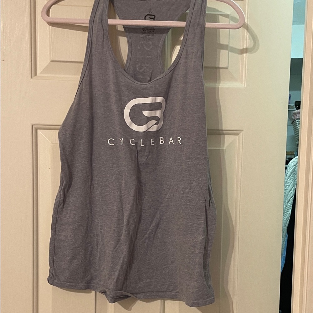 CycleBar light gray Racerback Tank Top L/XL